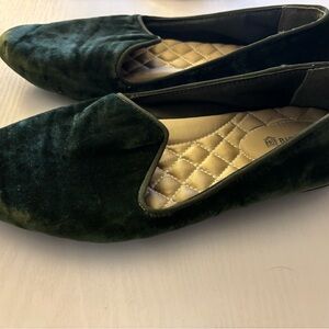 Birdies velvet green loafers